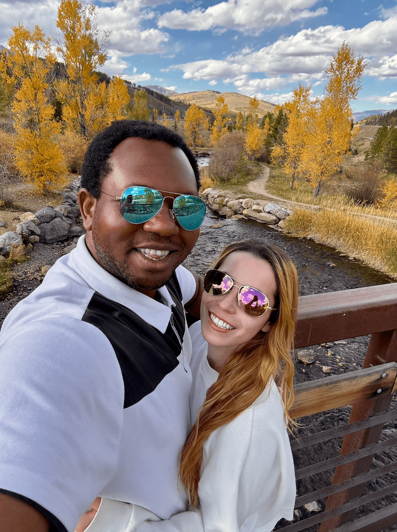 Abdel and Emily on their road trip in Colorado